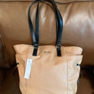 Nine West Beige and Black Tote Bag
